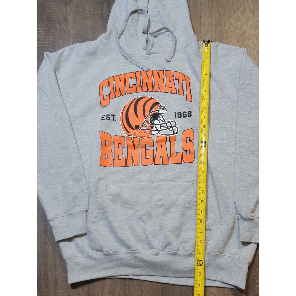 Cincinnati Bengals‎ Hoodie NFL Football Junk Food Clothing Gray Mens Size L